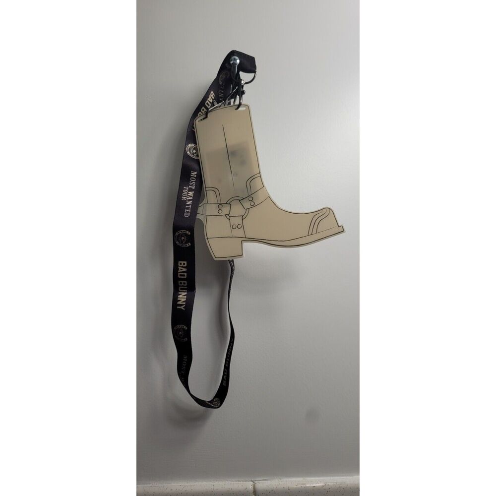 Bad Bunny Most Wanted Tour 2024 LED Cowboy Boot Necklace